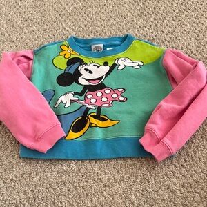 Disney Minnie Mouse Kids Sweatshirt - Pink, Blue, and Green size 7/8